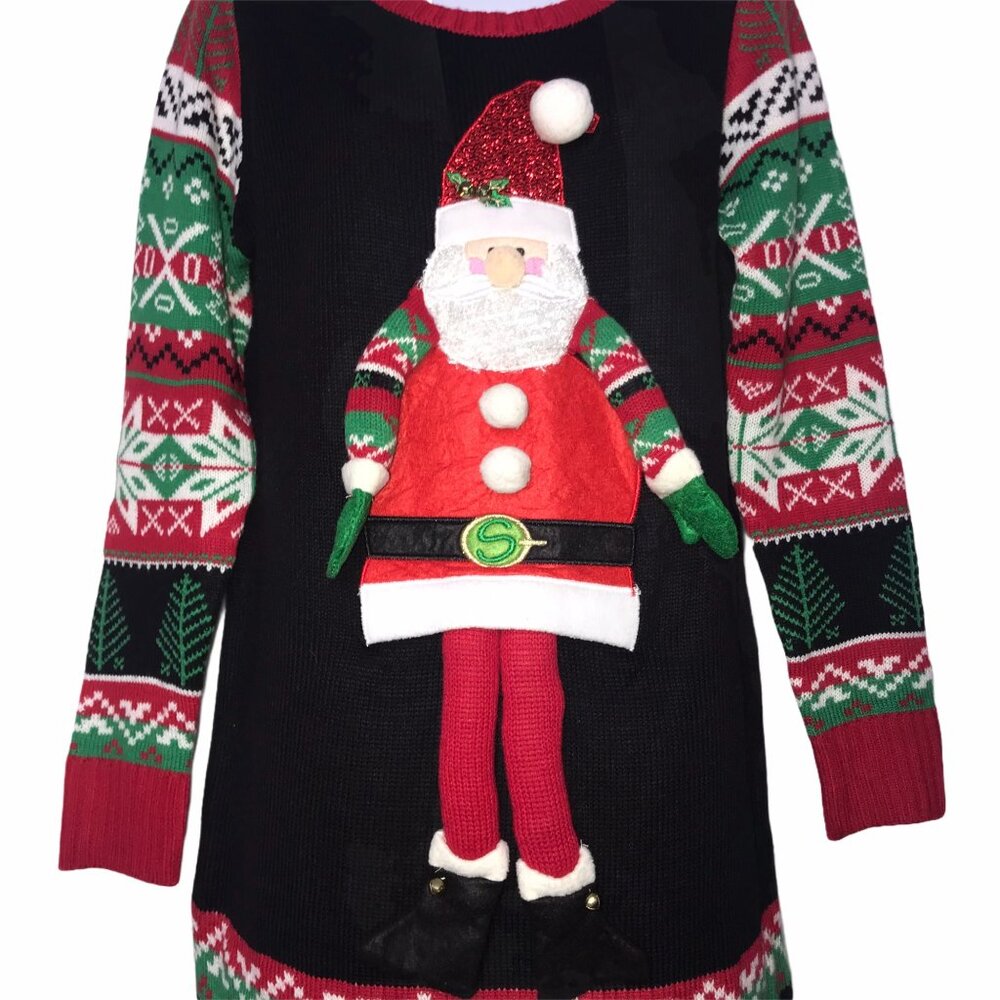 United States Sweaters Sweater Tunic Womens M Nordic Santa Claus Ugly Christmas - Picture 3 of 10